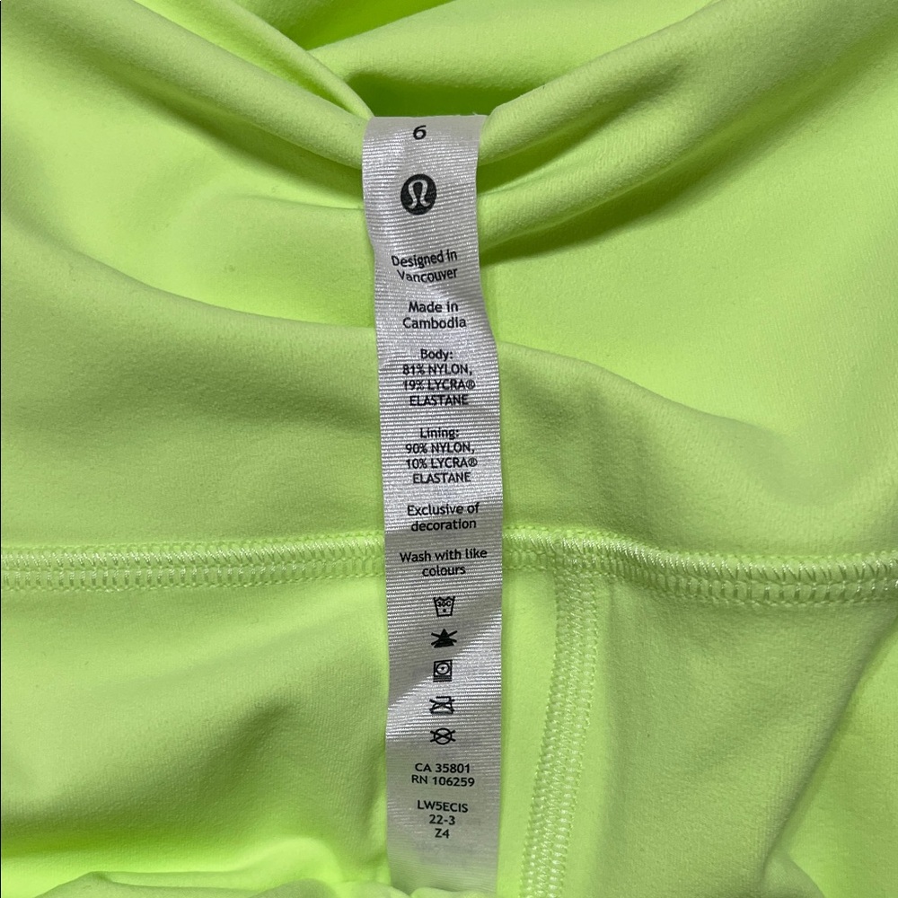 lululemon athletica Bright Lime Leggings - Picture 2 of 4